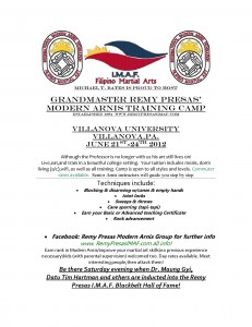Grandmaster Remy Presas Camp