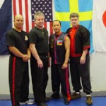 Myrlino P. Hufana, Tim Hartman, Rick Manglinong & Jeffery Leader at 2004 WMAA Camp