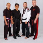 Grandmaster Rick Manglinong, Grandmaster Nene Tortal, Sensei Gerry DeSanto and Datu Tim Hartman at 2008 WMAA Camp.